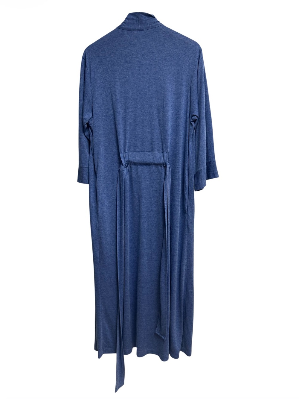 Natori | Blue Long Open Front Robe Duster Cardigan Belted Loungewear Size Medium - Picture 5 of 5